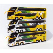 Kit 3 Ônibus Colecionador Viação Gontijo 1800 DD G7 - Marcopolo G7 DD - G8 - mini - Miniatura - Min