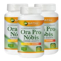 Kit 3 Ora-Pro- Nobis + Cúrcuma + Gengibre - 360 Comprimidos Original NATSU