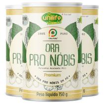 Kit 3 Ora Pro-Nóbis Pereskia Aculeata Mill Unilife em Pó 150g