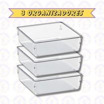 Kit 3 Organizador Acrilíco Modular 1 Porta Maquiagem Perfume Kit 3 Organizador Acrilíco Modular 1 Porta Maquiagem Perfume