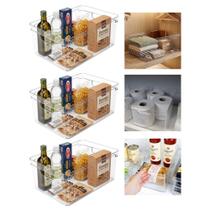 Kit 3 Organizador Armário Cozinha Lavanderia Dispensa Multiuso 7,5L Ou