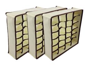 Kit 3 Organizador de Gavetas Roupas Intimas Meias Cueca Calcinha Colmeia Com 24 Divisórias em TNT Kit 3 Organizador de Gavetas Roupas Intimas Meias Cueca Calcinha Colmeia Com 24 Divisórias em TNT
