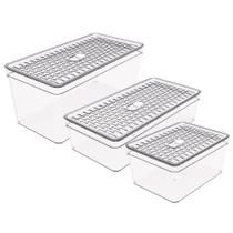 Kit 3 Organizador De Geladeira Grande Médio E Pequeno Kit 3 Organizador De Geladeira Grande Médio E Pequeno