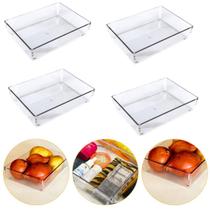 Kit 3 Organizador Gavetas Multiuso Acrílico Empilhável G Kit 3 Organizador Gavetas Multiuso Acrílico Empilhável G