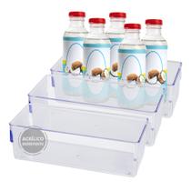 Kit 3 Organizador Geladeira/cozinha Acrílico 11,5x34,8