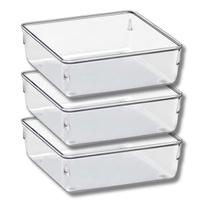 Kit 3 Organizador Multiuso Modular Gavetas Porta Maquiagem