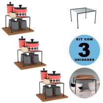 Kit 3 Organizador para Casa Pequeno Prateleira Aço Reforçado - DiCarlo Kit 3 Organizador para Casa Pequeno Prateleira Aço Reforçado - DiCarlo