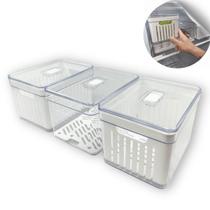 Kit 3 Organizadores 2 com cesto 1 com Bandeja