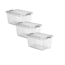 Kit 3 Organizadores 50l Plasvale Transparente Kit 3 Organizadores 50l Plasvale Transparente