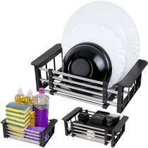 Kit 3 Organizadores Ajustavel Abre e Fecha Multiuso Pratico Inox Metal Kit 3 Organizadores Ajustavel Abre e Fecha Multiuso Pratico Inox Metal