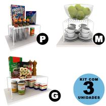 Kit 3 Organizadores de Armário Essence DiCarlo P M e G Premium Aço Kit 3 Organizadores de Armário Essence DiCarlo P M e G Premium Aço
