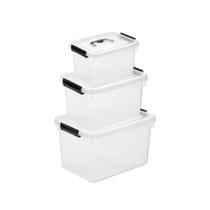 Kit 3 Organizadores de Escritório, Brinquedoteca e Quarto Transparente 3L, 5L e 10L Kit 3 Organizadores de Escritório, Brinquedoteca e Quarto Transparente 3L, 5L e 10L