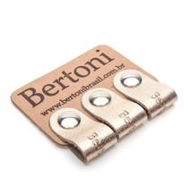 Kit 3 Organizadores de Fios Bertoni em Couro Legítimo Botão de Pressão