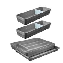 Kit 3 Organizadores De Gaveta Divisor Extensível Porta Talheres Multiuso Armário - Ou Kit 3 Organizadores De Gaveta Divisor Extensível Porta Talheres Multiuso Armário - Ou
