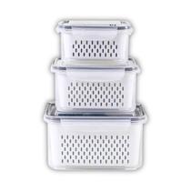 Kit 3 organizadores de geladeira multiuso - porta frutas verduras e legumes Kit 3 organizadores de geladeira multiuso - porta frutas verduras e legumes