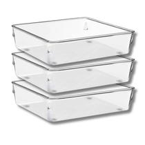 Kit 3 Organizadores Gaveta Modular 4 Porta Talheres Multiuso Kit 3 Organizadores Gaveta Modular 4 Porta Talheres Multiuso