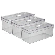 Kit 3 Organizadores Geladeira Porta Ovos 40un 6,8l com Tampa