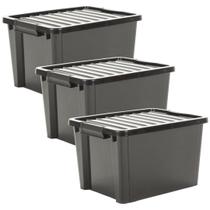 Kit 3 Organizadores Life Box 70 Lt Preto