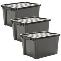 Kit 3 organizadores life box 70 ltpreto Kit 3 organizadores life box 70 ltpreto