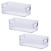 Kit 3 Organizadores Multiuso Acrilico Geladeira - Cód. 1074 Kit 3 Organizadores Multiuso Acrilico Geladeira - Cód. 1074