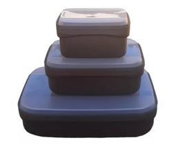 Kit 3 Organizadores Retangular Tupperware Baixo Kit 3 Organizadores Retangular Tupperware Baixo