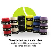 Kit 3 Overgrip Para Raquete Beach Tennis Tênis Grips Cores Sortidas