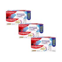 Kit 3 Pack Creme Dental Colgate Total Original Mint Prevenção Ativa 90g + Sensitive Pró Alívio Imediato Xtreme 110g