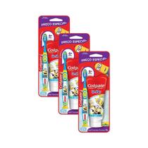 Kit 3 Pack Escova de Dente + Creme Dental Infantil Colgate Smiles 100g