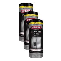 Kit 3 pack Lenços de Limpeza p/ Aço Inoxidável Weiman 105und Kit 3 pack Lenços de Limpeza p/ Aço Inoxidável Weiman 105und