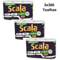 Kit 3 pack papel toalha scala plus 3 rolos 120 folhas cada alta absorção e uso diário Kit 3 pack papel toalha scala plus 3 rolos 120 folhas cada alta absorção e uso diário