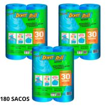 Kit 3 pack saco para lixo dover roll resist 30 litros reforçado, econômico 2 rolos com 30 unidades cada Kit 3 pack saco para lixo dover roll resist 30 litros reforçado, econômico 2 rolos com 30 unidades cada