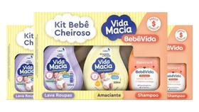 Kit 3 Packs Vida Macia Lava Roupas + Amaciante + Shampoo Kit 3 Packs Vida Macia Lava Roupas + Amaciante + Shampoo