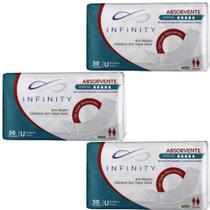 Kit 3 Pacotes Absorvente Geriátrico Incontinência - Infinity - Total 150 Unidades