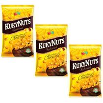 Kit 3 Pacotes Amendoins Tradicionais 500g Com Casca Crocante