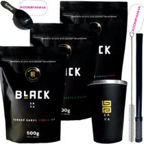 Kit 3 Pacotes Black Erva Mate Tereré + Copo de Alumínio Térmico + Bomba Mola Externa de Inox Kit 3 Pacotes Black Erva Mate Tereré + Copo de Alumínio Térmico + Bomba Mola Externa de Inox