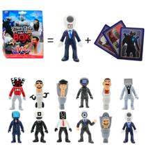 Kit 3 Pacotes Boneco + Cards Skibidi Toilet Tv Man Speakman