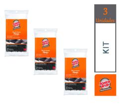 Kit 3 Pacotes Bucha de Fibras Contém 15 Unidades Limpa Fácil