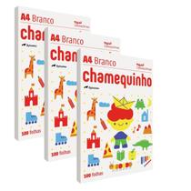 Kit 3 Pacotes de 100 folhas de Papel Sulfite A4 Branco 75g