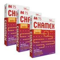 Kit 3 Pacotes De 500 Folhas De Papel Sulfite A4 Chamex Kit 3 Pacotes De 500 Folhas De Papel Sulfite A4 Chamex