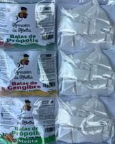 Kit- 3 pacotes de Bala Mel com Própolis- Sabores Gengibre,Tradicional e Menta