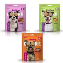 Kit 3 Pacotes De Biscoitos Petdog Cookies para Cães 250g Kit 3 Pacotes De Biscoitos Petdog Cookies para Cães 250g