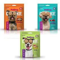 Kit 3 Pacotes De Biscoitos Petdog Cookies para Cães 250g Kit 3 Pacotes De Biscoitos Petdog Cookies para Cães 250g