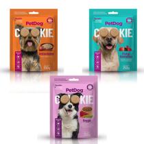 Kit 3 Pacotes De Biscoitos Petdog Cookies para Cães 250g Kit 3 Pacotes De Biscoitos Petdog Cookies para Cães 250g