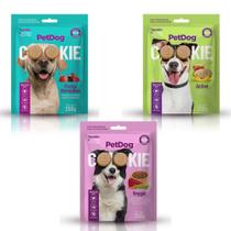 Kit 3 Pacotes De Biscoitos Petdog Cookies para Cães 250g Kit 3 Pacotes De Biscoitos Petdog Cookies para Cães 250g