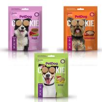 Kit 3 Pacotes De Biscoitos Petdog Cookies para Cães 250g Kit 3 Pacotes De Biscoitos Petdog Cookies para Cães 250g