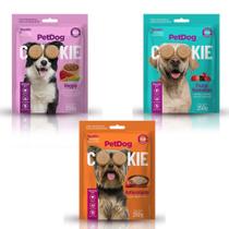 Kit 3 Pacotes De Biscoitos Petdog Cookies para Cães 250g Kit 3 Pacotes De Biscoitos Petdog Cookies para Cães 250g