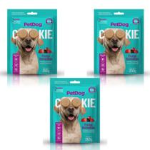 Kit 3 Pacotes De Biscoitos Petdog Cookies para Cães 250g