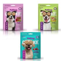 Kit 3 Pacotes De Biscoitos Petdog Cookies para Cães 250g Kit 3 Pacotes De Biscoitos Petdog Cookies para Cães 250g