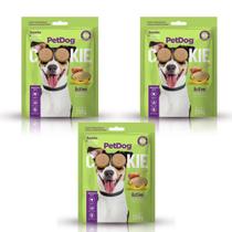 Kit 3 Pacotes De Biscoitos Petdog Cookies paraCães250g Kit 3 Pacotes De Biscoitos Petdog Cookies paraCães250g