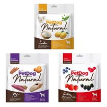 Kit 3 Pacotes De Biscoitos Petdog Naturais para Cães 150g